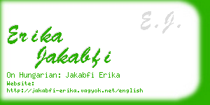 erika jakabfi business card